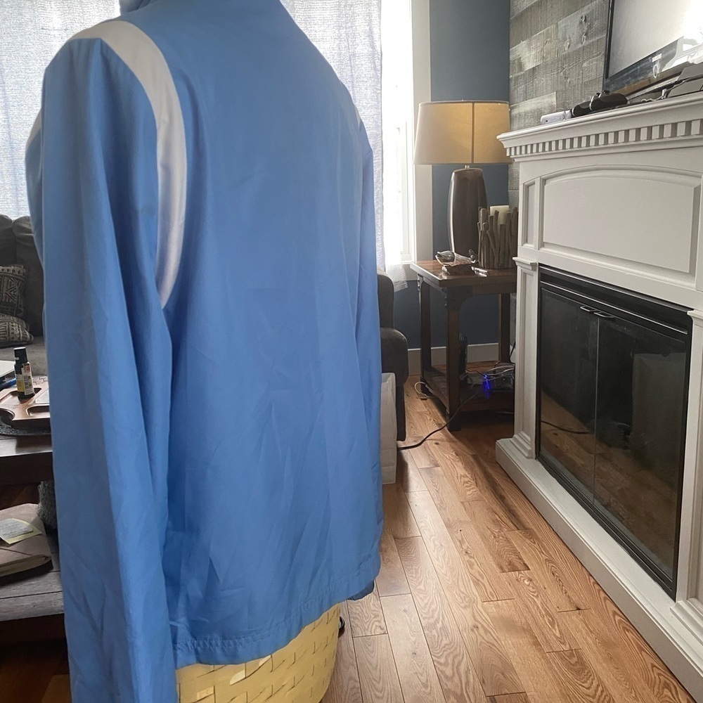 Vintage Adidas light blue and white full zip windbreaker - Picture 5 of 9